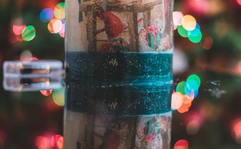 Φωτιστικό Κερί Χριστουγεννιάτικο Στρογγυλό